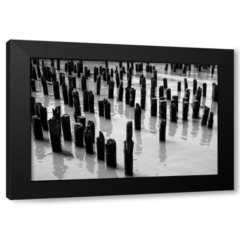 Posts Black Modern Wood Framed Art Print with Double Matting by Malone, Will
