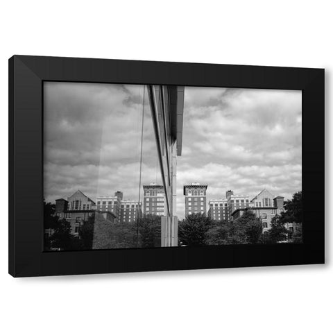 Reflection City BW  Black Modern Wood Framed Art Print by Malone, Will