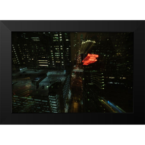 Gotham  Black Modern Wood Framed Art Print by Malone, Will