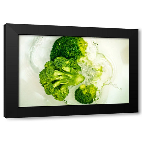 Broccoli Dance Black Modern Wood Framed Art Print with Double Matting by Malone, Will