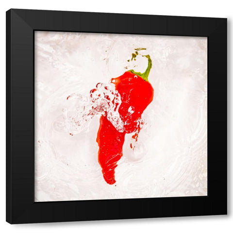 Red Hot Black Modern Wood Framed Art Print with Double Matting by Malone, Will