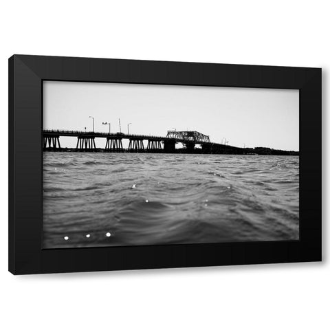 Shimmer Black Modern Wood Framed Art Print with Double Matting by Malone, Will
