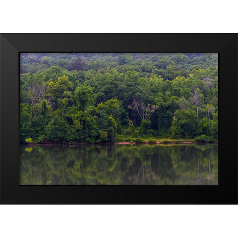Across The River Black Modern Wood Framed Art Print by Malone, Will