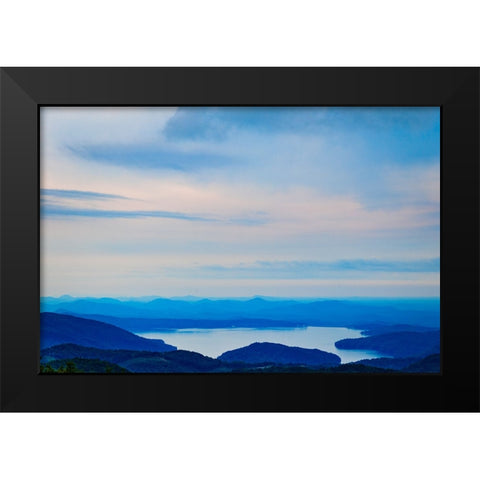 Blue Mist Black Modern Wood Framed Art Print by Malone, Will