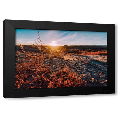 Desert Sunset 3 Black Modern Wood Framed Art Print with Double Matting by Malone, Will