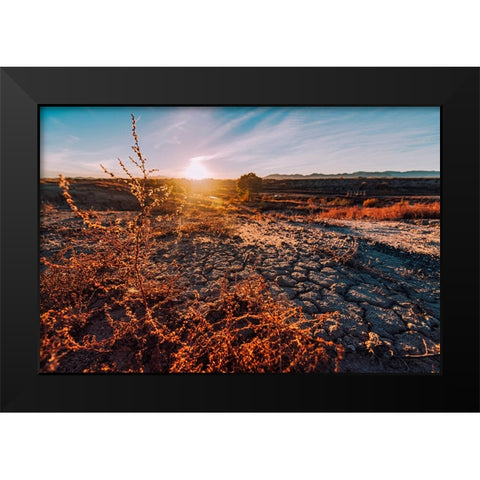 Desert Sunset 3 Black Modern Wood Framed Art Print by Malone, Will