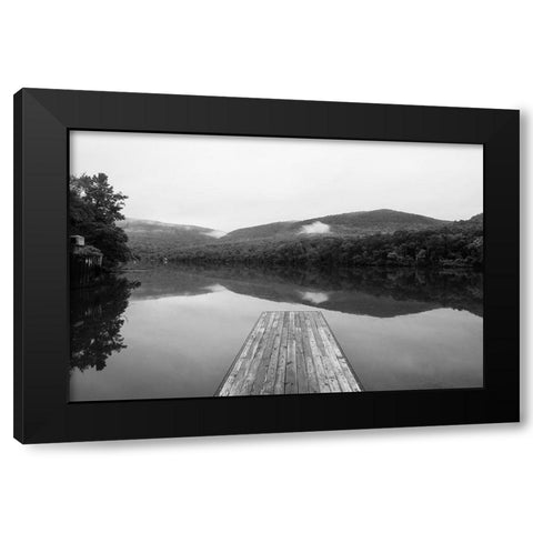 Markâ€™s Dock Black Modern Wood Framed Art Print by Malone, Will