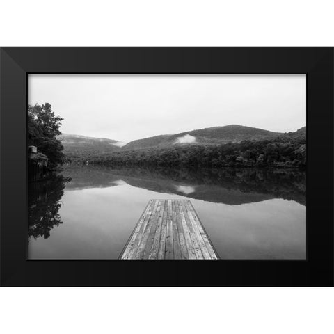 Markâ€™s Dock Black Modern Wood Framed Art Print by Malone, Will