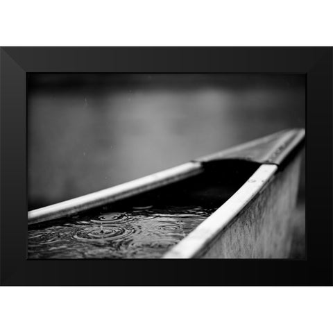 Raindrop 4 Black Modern Wood Framed Art Print by Malone, Will