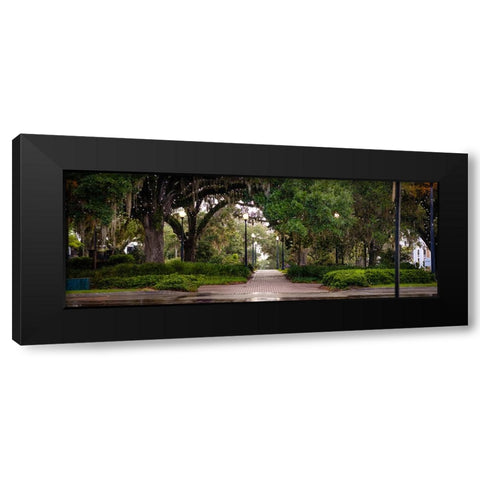 Chain of Parks Rain Black Modern Wood Framed Art Print with Double Matting by Malone, Will
