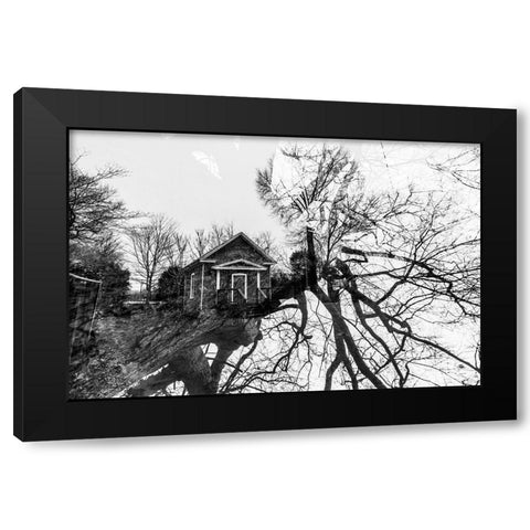 Dark House Black Modern Wood Framed Art Print with Double Matting by Malone, Will