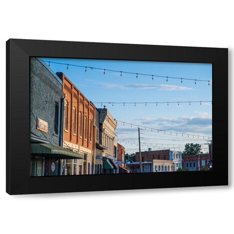Downtown Wetumpka Black Modern Wood Framed Art Print with Double Matting by Malone, Will