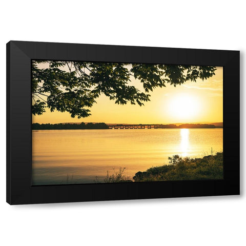 Alabama Line Black Modern Wood Framed Art Print with Double Matting by Malone, Will