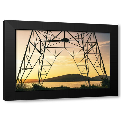 Alabama Line 2 Black Modern Wood Framed Art Print by Malone, Will
