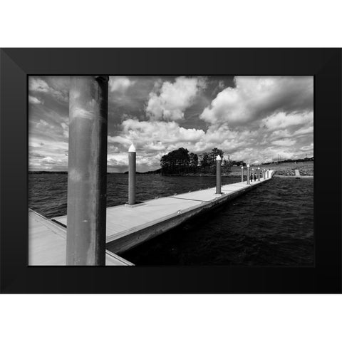 White Dock Black Modern Wood Framed Art Print by Malone, Will