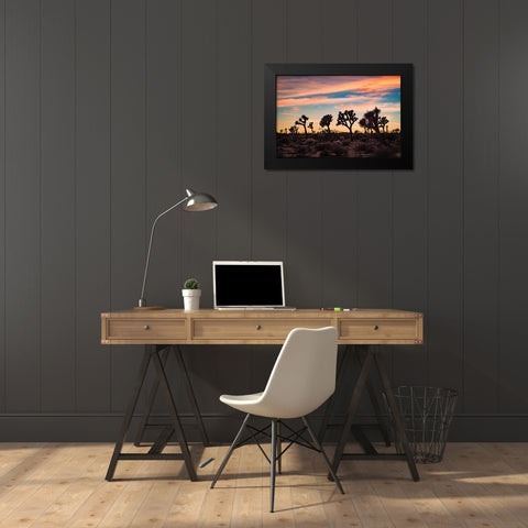 Audience for a Sunset Black Modern Wood Framed Art Print by Malone, Will