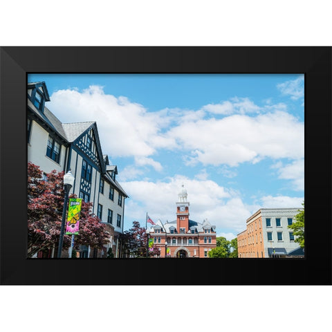 Elbert County Courthouse Black Modern Wood Framed Art Print by Malone, Will