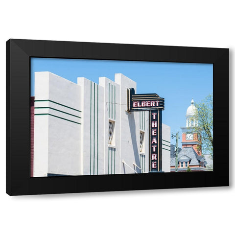 Elbert Theater Black Modern Wood Framed Art Print with Double Matting by Malone, Will