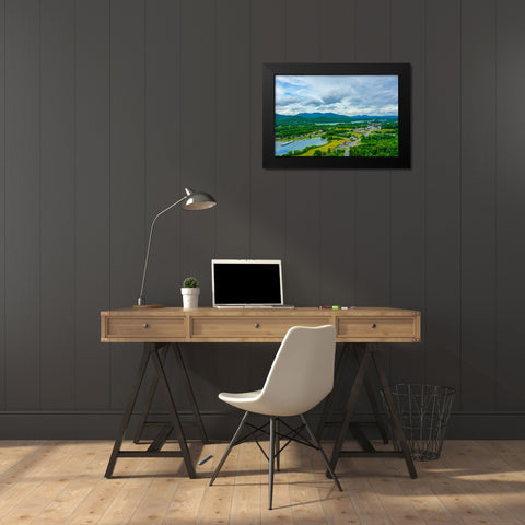 Downtown Hiawassee Black Modern Wood Framed Art Print by Malone, Will