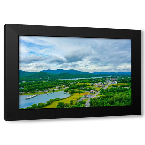 Downtown Hiawassee Black Modern Wood Framed Art Print by Malone, Will