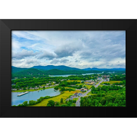 Downtown Hiawassee Black Modern Wood Framed Art Print by Malone, Will