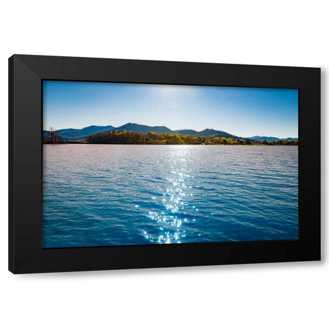 Lake Chatuge 2 Black Modern Wood Framed Art Print with Double Matting by Malone, Will