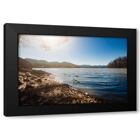 Lake Chatuge 3 Black Modern Wood Framed Art Print with Double Matting by Malone, Will