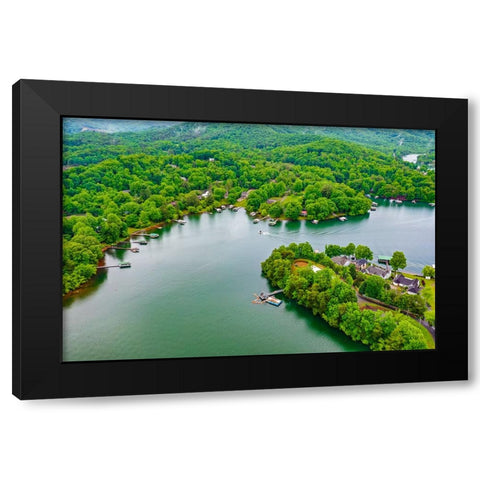 Lake Chatuge 5 Black Modern Wood Framed Art Print by Malone, Will