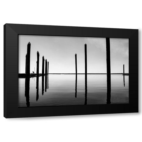 Calm Waters Black Modern Wood Framed Art Print by Malone, Will