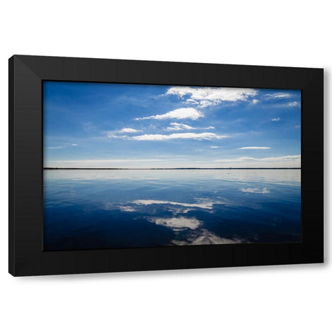The Sky is a Neighborhood Black Modern Wood Framed Art Print by Malone, Will
