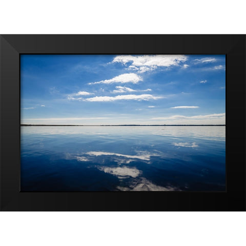 The Sky is a Neighborhood Black Modern Wood Framed Art Print by Malone, Will