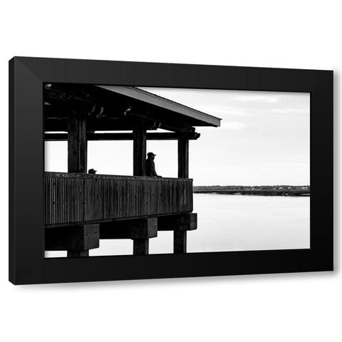 The Tourist Black Modern Wood Framed Art Print with Double Matting by Malone, Will