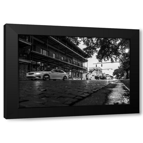 Downtown Natchitoches Black Modern Wood Framed Art Print with Double Matting by Malone, Will