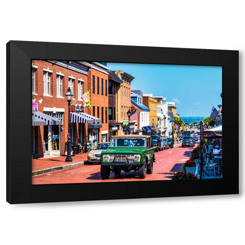 Annapolis Bronco Black Modern Wood Framed Art Print with Double Matting by Malone, Will