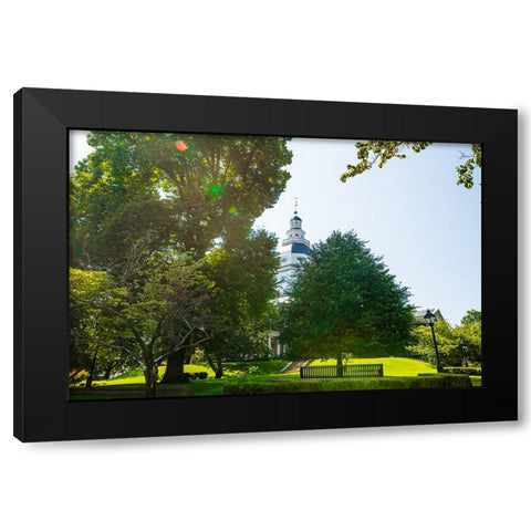 Maryland Capital 2 Black Modern Wood Framed Art Print with Double Matting by Malone, Will