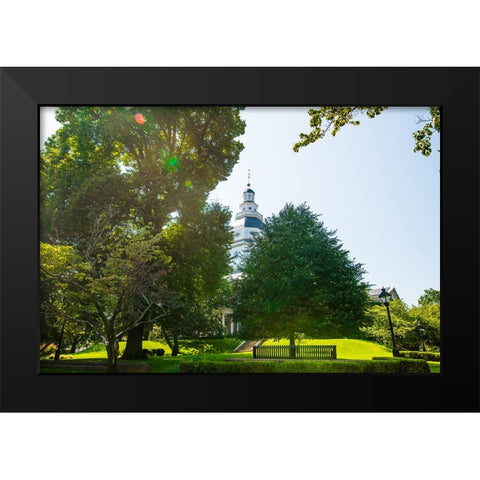 Maryland Capital 2 Black Modern Wood Framed Art Print by Malone, Will