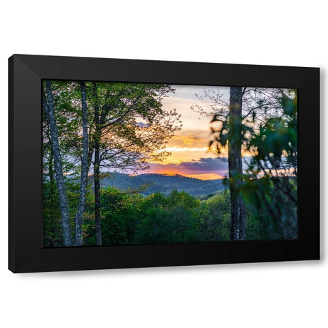 Cashiers Sunset Black Modern Wood Framed Art Print with Double Matting by Malone, Will