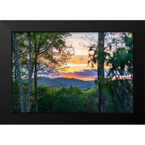 Cashiers Sunset Black Modern Wood Framed Art Print by Malone, Will