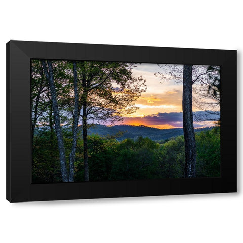 Cashiers Sunset 2 Black Modern Wood Framed Art Print by Malone, Will