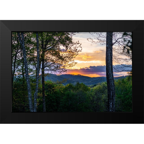Cashiers Sunset 2 Black Modern Wood Framed Art Print by Malone, Will
