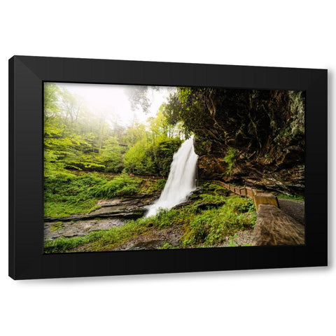 Dry Falls 3 Black Modern Wood Framed Art Print with Double Matting by Malone, Will