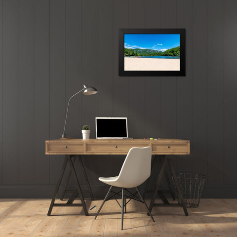 Lake Lure Beach Black Modern Wood Framed Art Print by Malone, Will