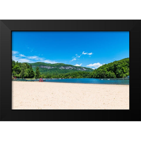 Lake Lure Beach Black Modern Wood Framed Art Print by Malone, Will