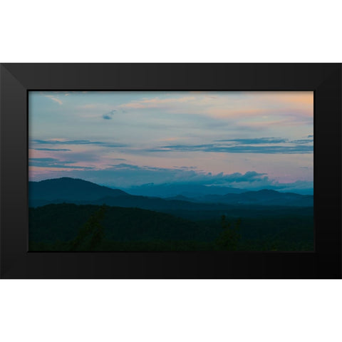 Smokey Morning Black Modern Wood Framed Art Print by Malone, Will