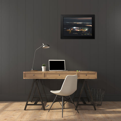 Chatt at Night 2 Black Modern Wood Framed Art Print by Malone, Will