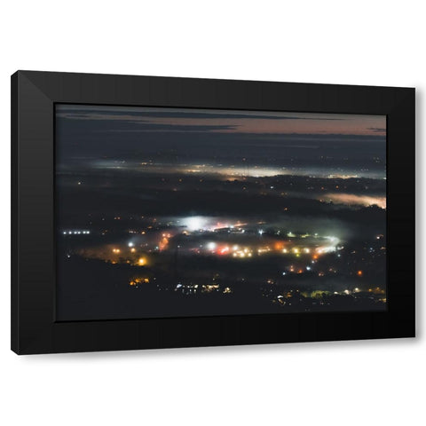 Chatt at Night 2 Black Modern Wood Framed Art Print by Malone, Will