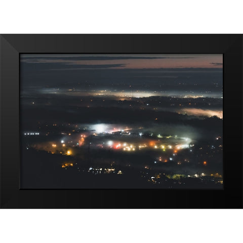 Chatt at Night 2 Black Modern Wood Framed Art Print by Malone, Will