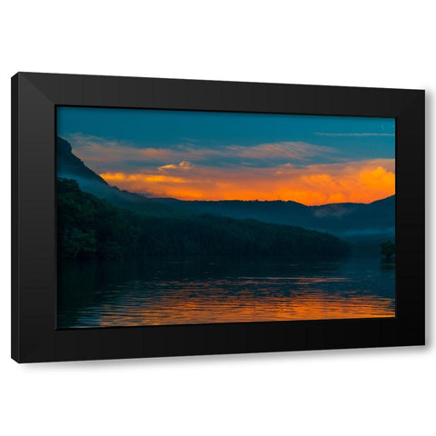 Fire in the Sky Black Modern Wood Framed Art Print with Double Matting by Malone, Will