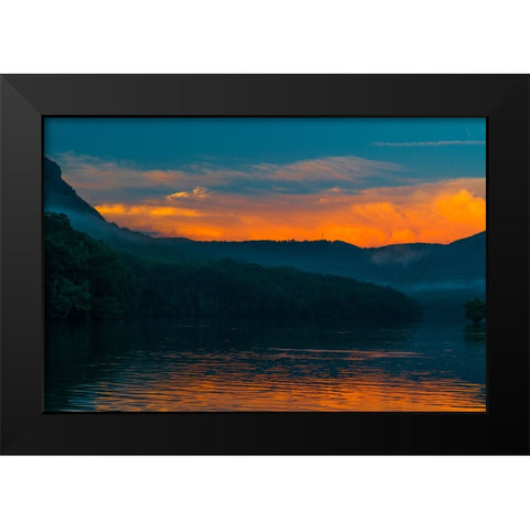 Fire in the Sky Black Modern Wood Framed Art Print by Malone, Will