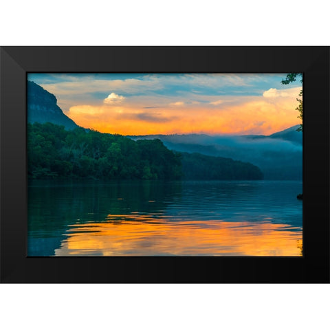 Fire in the Sky 2 Black Modern Wood Framed Art Print by Malone, Will